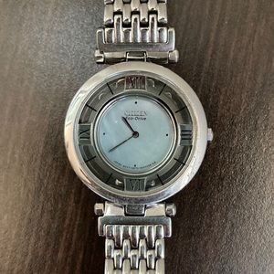 Stainless Steal Citizen Eco Drive Stiletto with Sapphire Dial